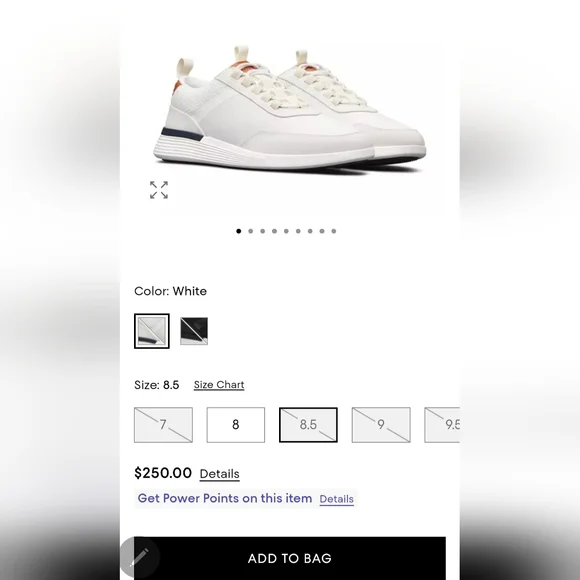 Men's Wolf & Shephard Leather/Mesh Sneakers/Shoes White - Luxury Size 8.5 NWOB - Picture 9 of 10